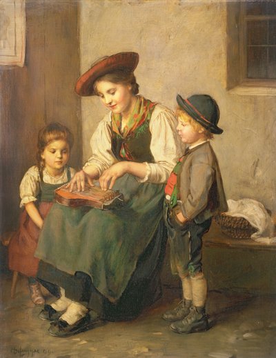 The Zither Player by Franz Defregger